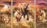 Afrika - 5 najväčších (80 x 50 cm) - rozbalené