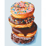 Donuty 40x50cm, Art Craft - vypnuté plátno na rám