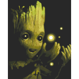 Nadšený Groot 40x50cm, Art Craft - vypnuté plátno na rám