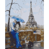 Láska v Paríži 40x50cm, Art Craft - vypnuté plátno na rám