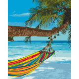 Dovolenka na Seychelách 40x50cm, Art Craft - vypnuté plátno na rám
