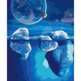 Ľadovce pod priehľadným oceánom 40x50cm, Art Craft - vypnuté plátno na rám