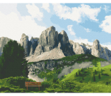 Dolomitské alpy 40x50cm, Art Craft - vypnuté plátno na rám