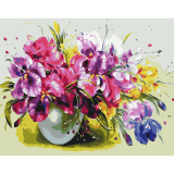 Farebné kosatce 40x50cm, Art Craft - vypnuté plátno na rám