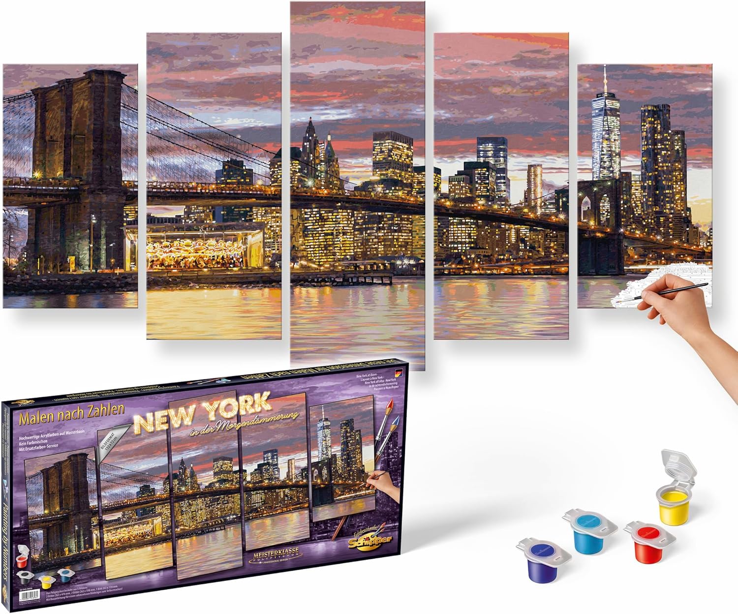 New York za úsvitu (72 x 132 cm) Maľovanie podľa čísel