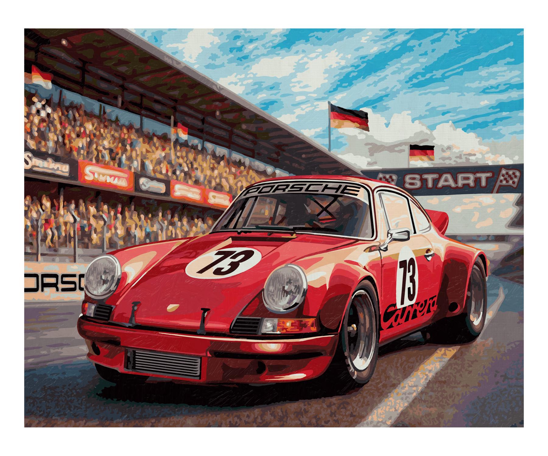 Porsche 911 Carrera RSR 2.8 (40 x 50 cm)